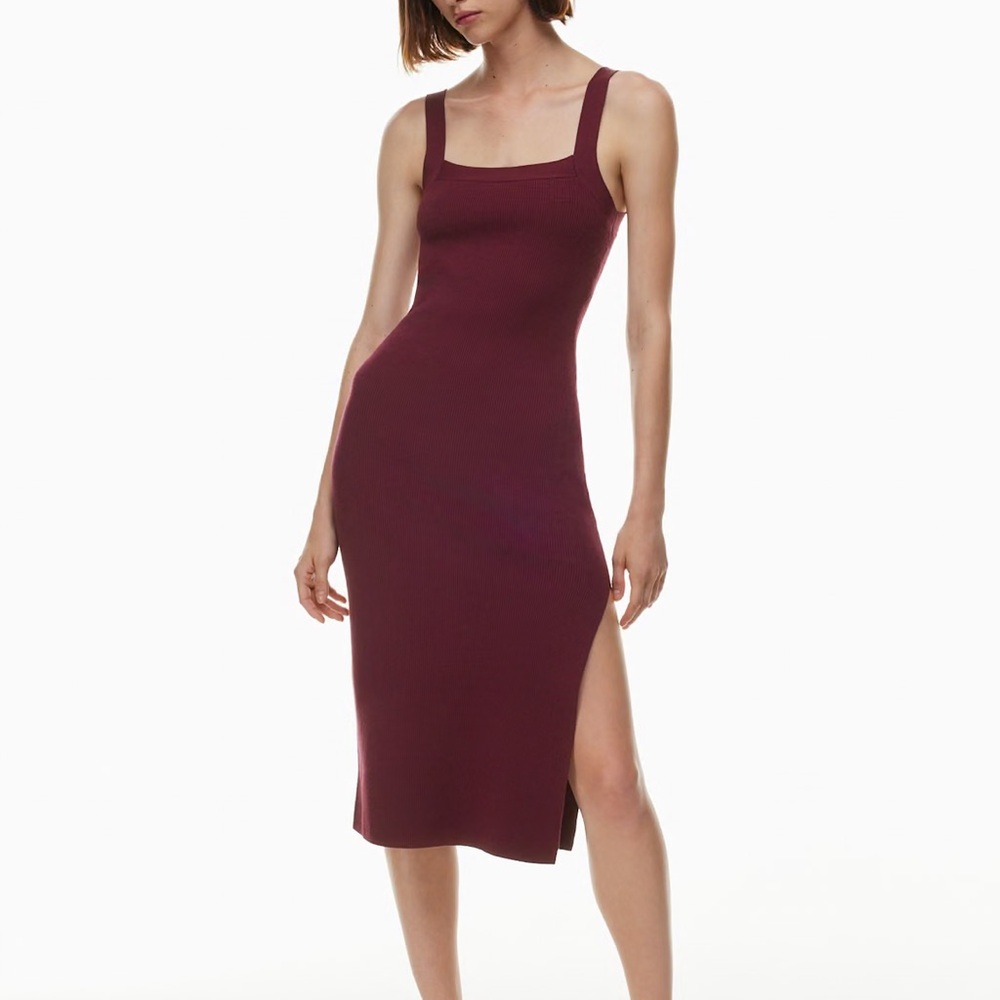 Aritzia Babaton Chase Dress in Spiced Burgundy